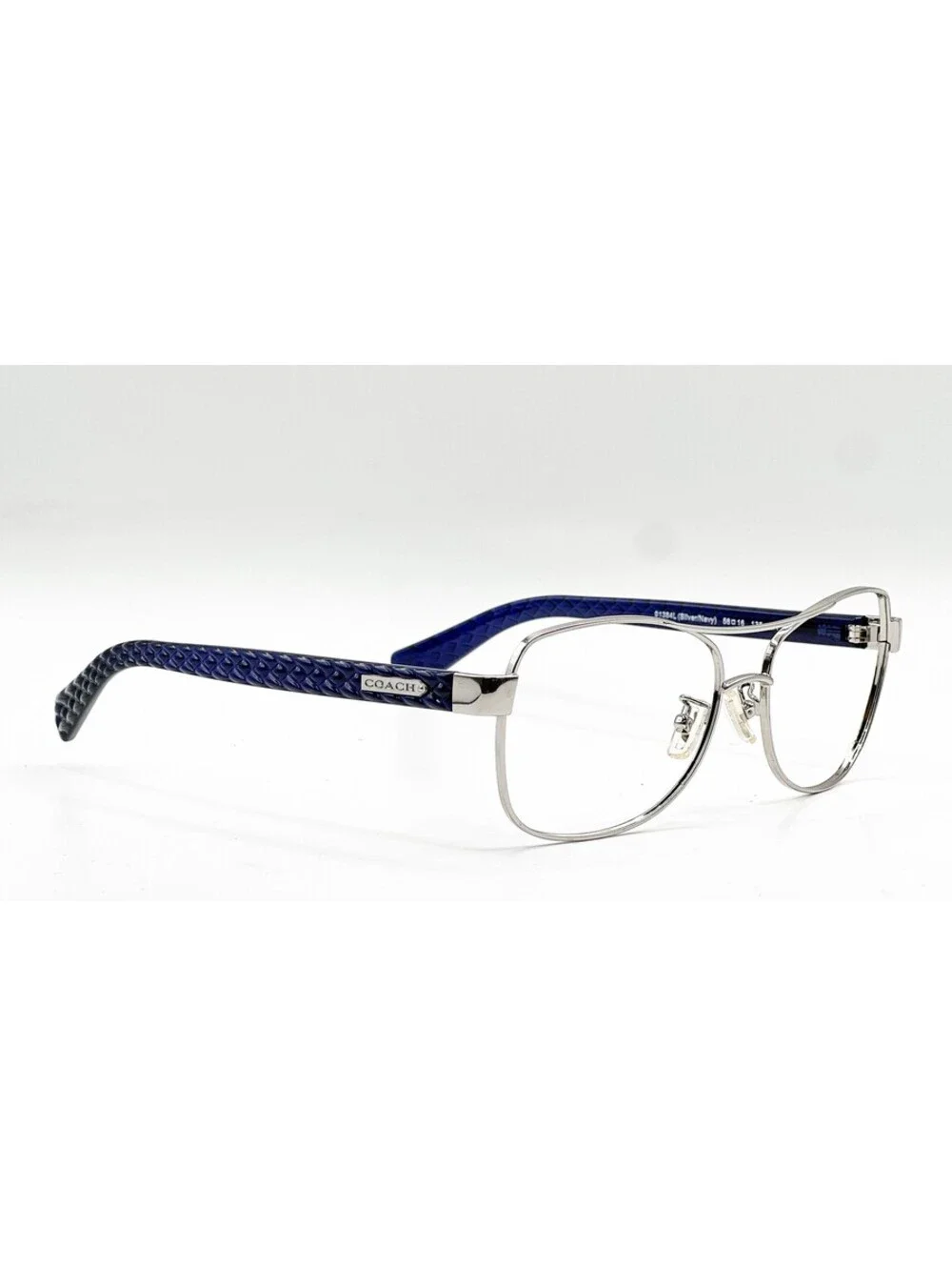 Coach HC 7054 91384L Silver Navy Aviator Authentic Eyeglass Frames 56-16